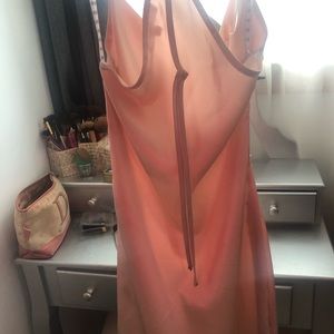 Misguided Pink Satin Cowl Neck Dress